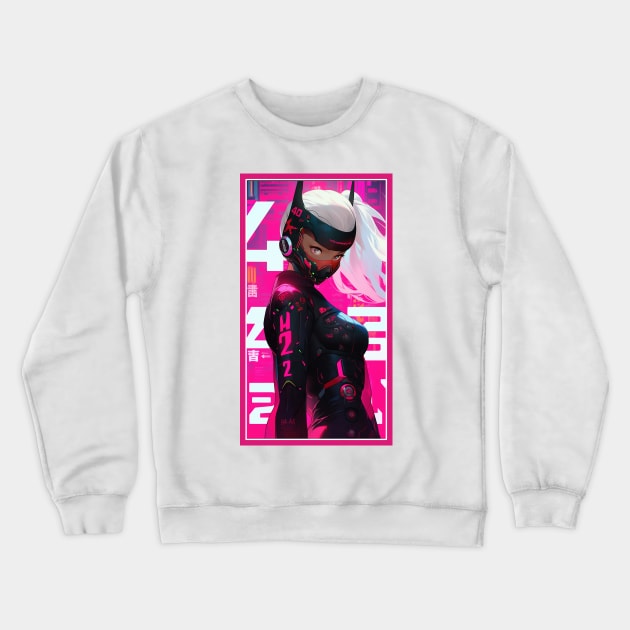 Anime Race Girl | High Quality Anime Artwork | Chibi Manga Anime Art Crewneck Sweatshirt by AlNoah